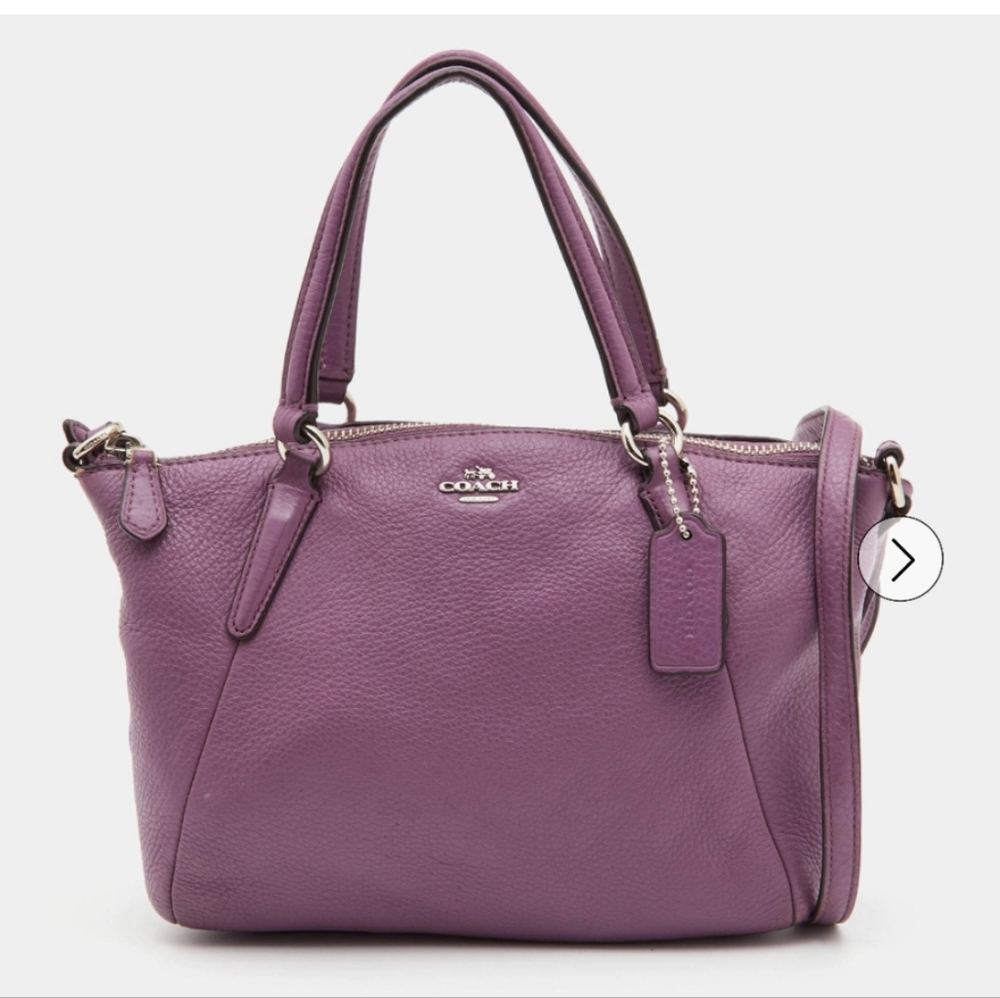 Coach Purple Leather Mini Kelsey Satcel